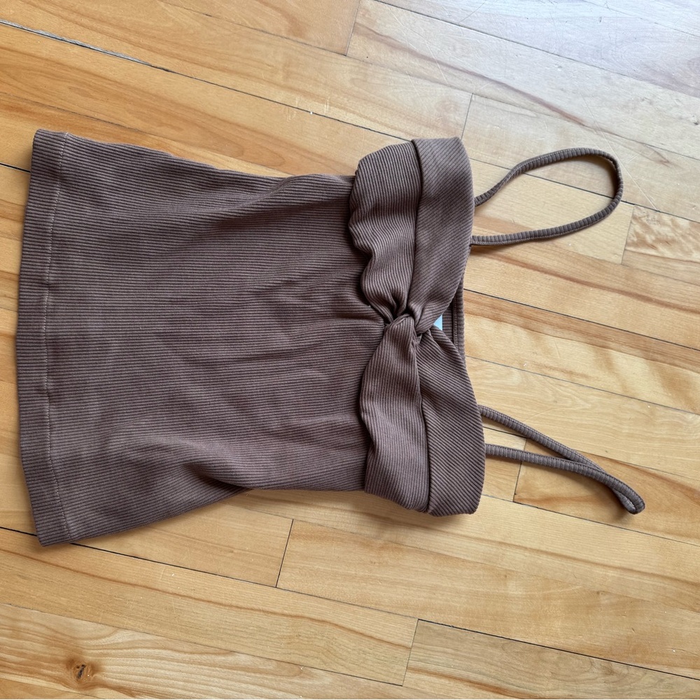 Citizens Of Humanity Brown Ribbed Tank Top